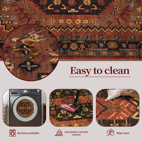 Ciicool 2x3ft red boho rug bedroom decor adds color and texture