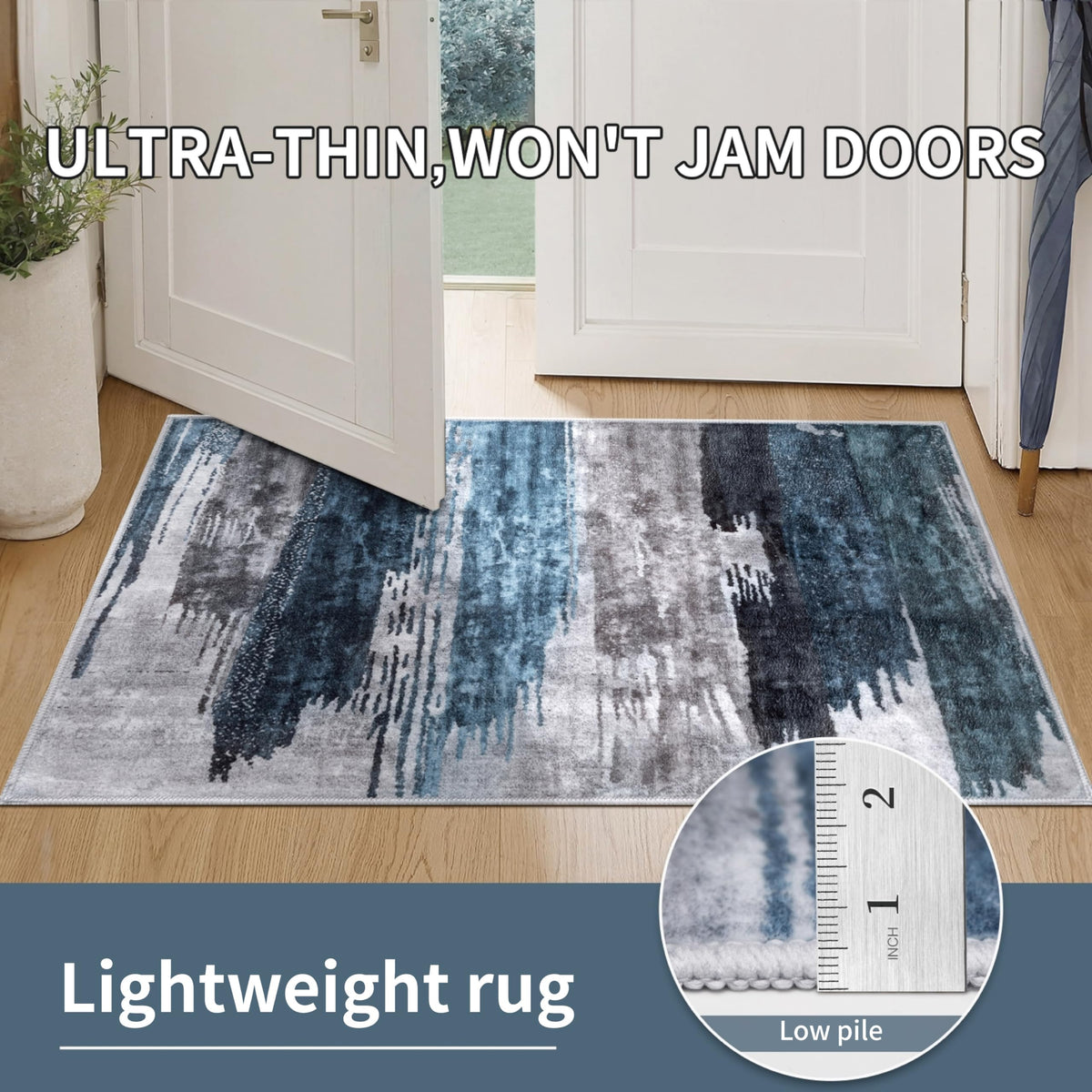 Ciicool foldable entryway rug easy to store between redecorations.