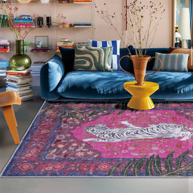 CILEPMID leopard rug suited for girls' rooms, nurseries, and dorms