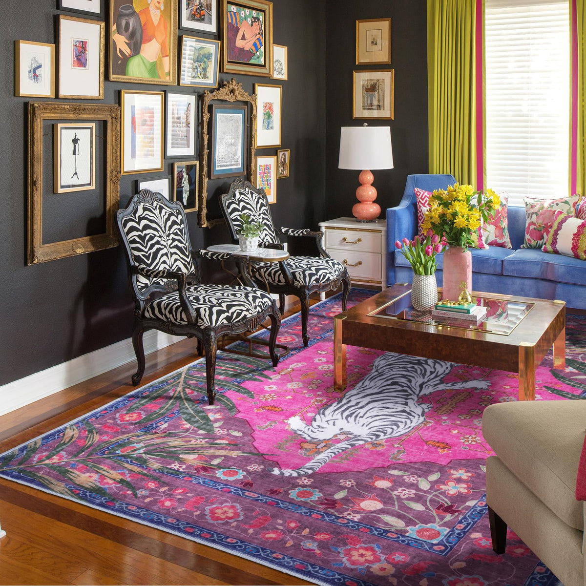 CILEPMID vintage leopard pattern rug adds dramatic flair to interiors