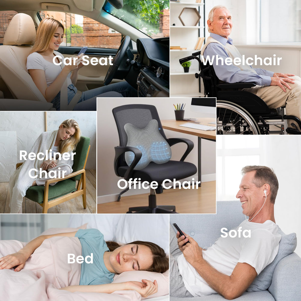 CILI office chair back support featuring ergonomic design for better posture.