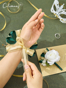 Cilimnas emerald green, gold, ivory palette for formal events