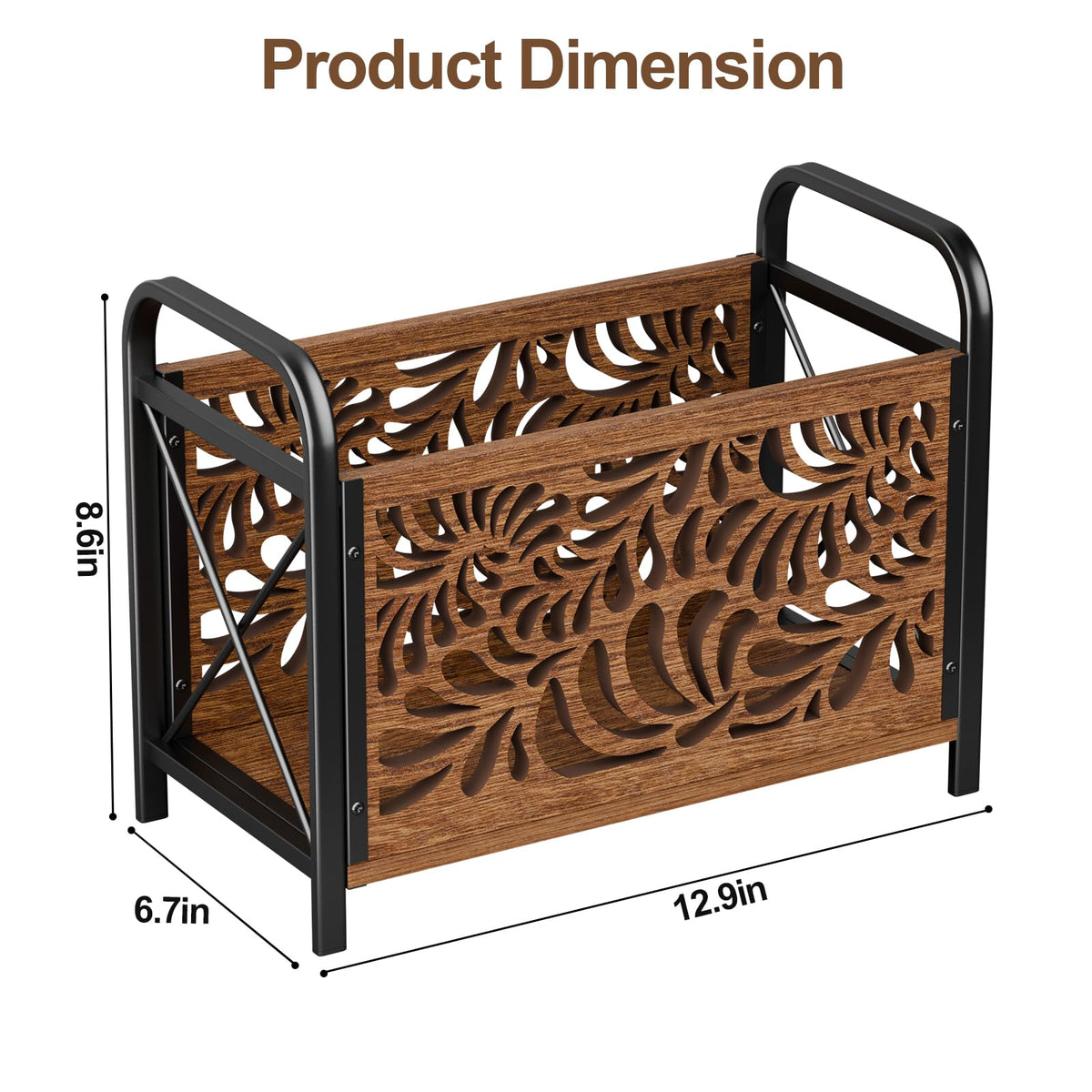 CILXGQLN magazine holder with thick wooden panels for durable farmhouse charm