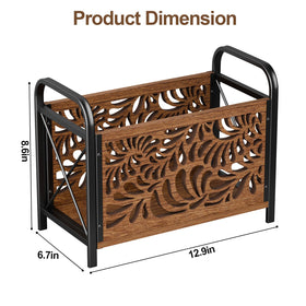 CILXGQLN magazine holder with thick wooden panels for durable farmhouse charm