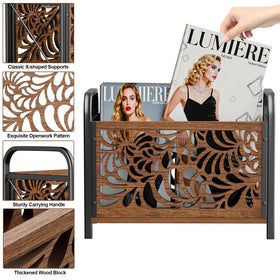 CILXGQLN magazine holder features x-shaped support for stable floor placement
