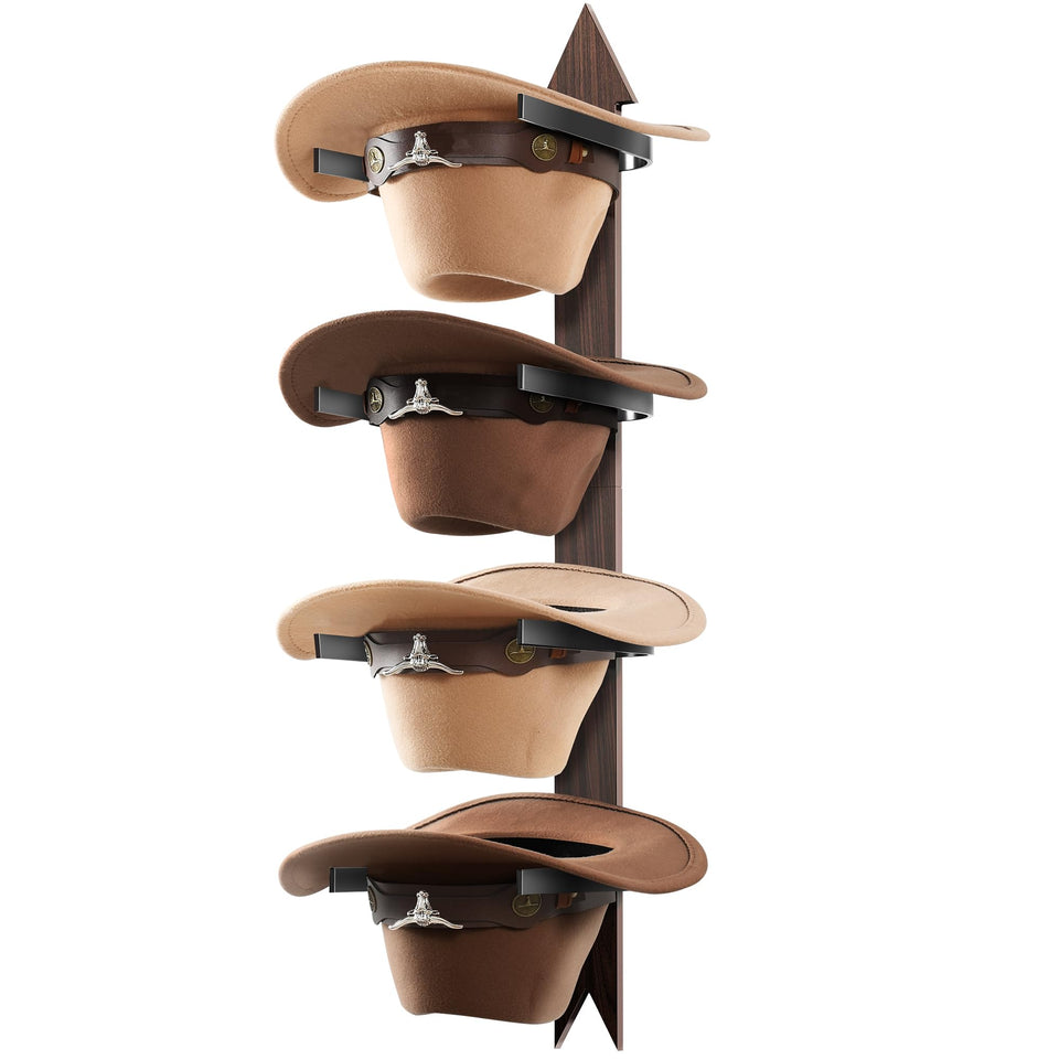 Cinati cowboy hat rack wall-mount keeps hats organized and accessible