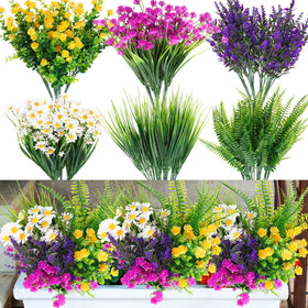 Cindeer 24-bundles yellow eucalyptus roses for outdoor decor with vibrant lasting color