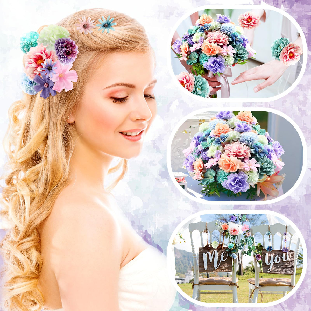 Cindeer wedding centerpiece flower heads add delicate accents to tables
