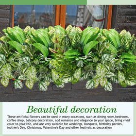 Cindeer wedding and party decor with faux greenery creates elegant ambience