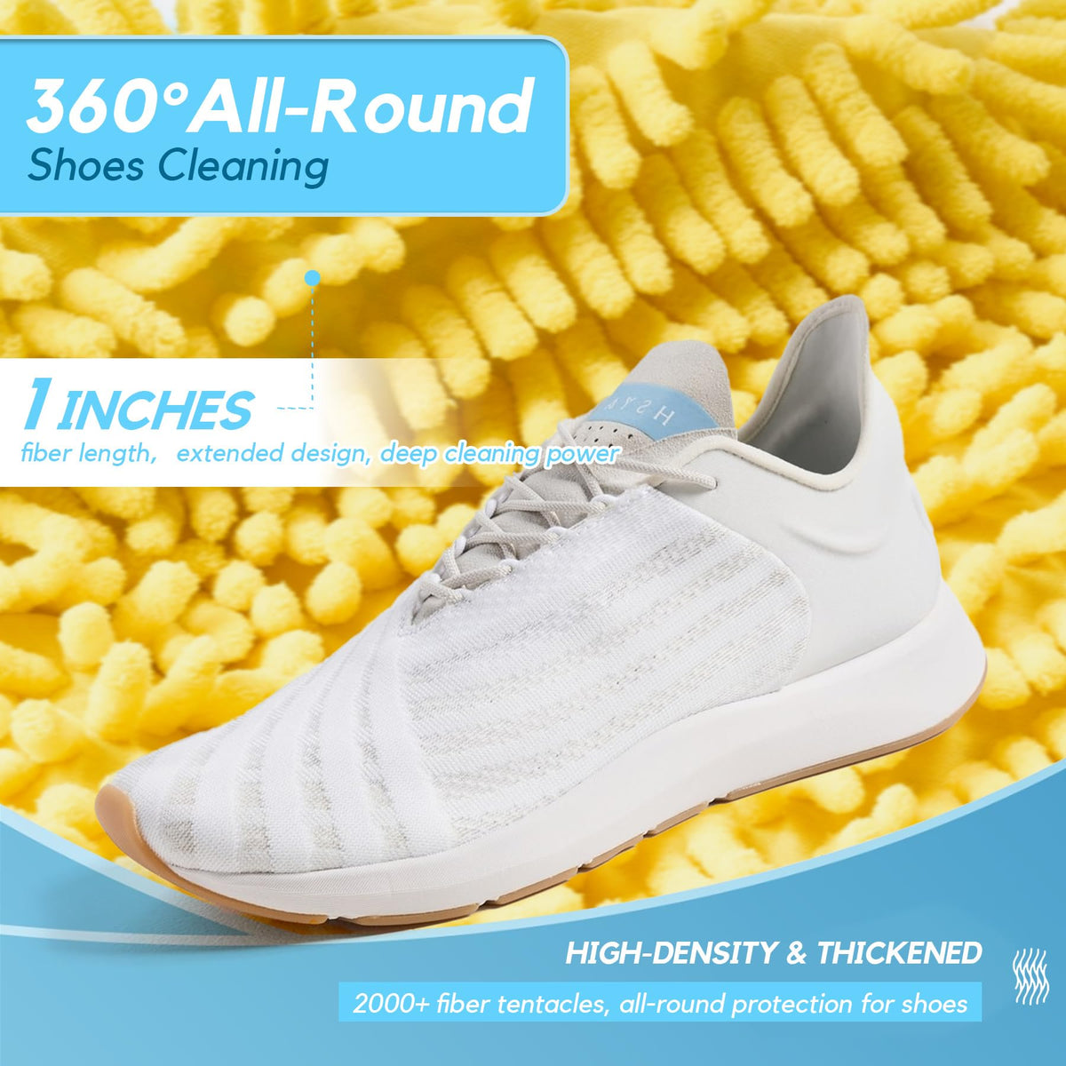 Zipper detail on CinGiiCo shoe washing bag with secure closure