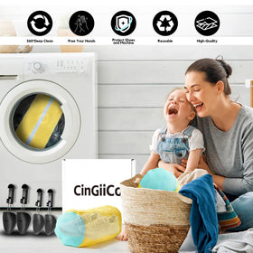 CinGiiCo bag in use inside a washing machine scene