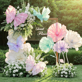 Cinnvoice 3D butterfly flower decor 20 inch creates immersive visual impact.
