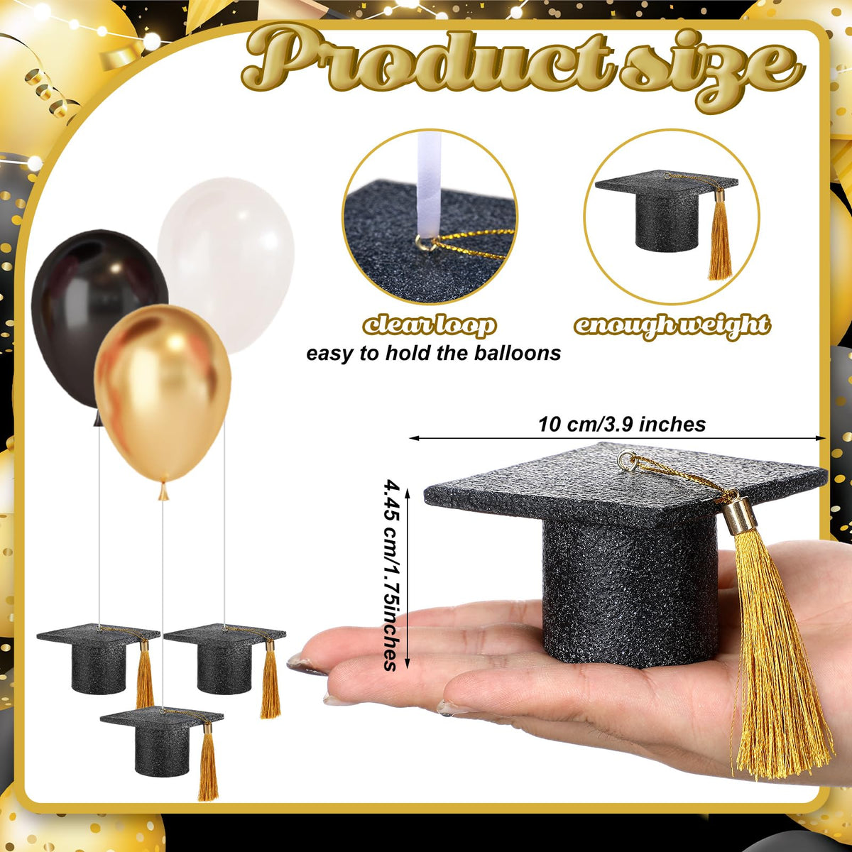 Cinnvoice balloon weight on dining table decor creates stable balloon accents.