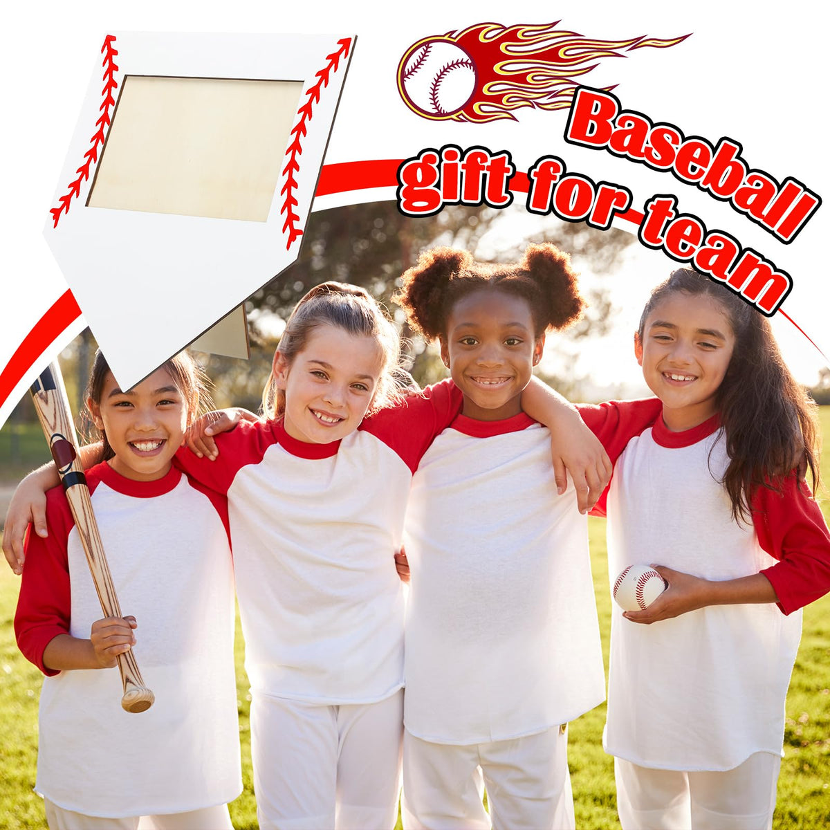 Cinnvoice baseball frame makes a thoughtful gift idea for teams and celebrations.