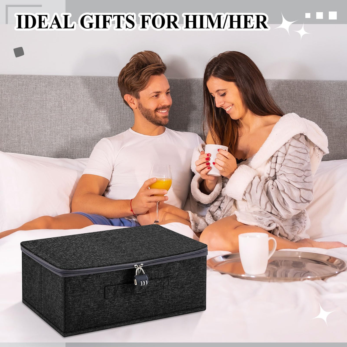 Cinnvoice box measures 15x10x6 inches, fits shelves and travel.