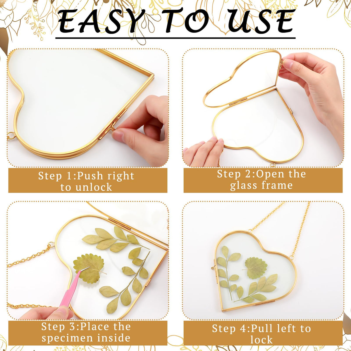 Cinnvoice gold hanging heart frame demonstrates elegant vintage style for living room decor.