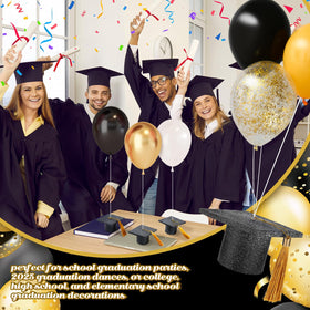 Cinnvoice graduation centerpiece balloon weight enhances table arrangements.