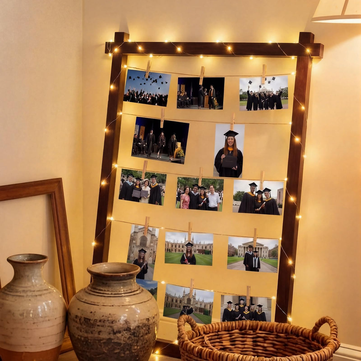 Cinnvoice graduation centerpiece decor to celebrate achievements.