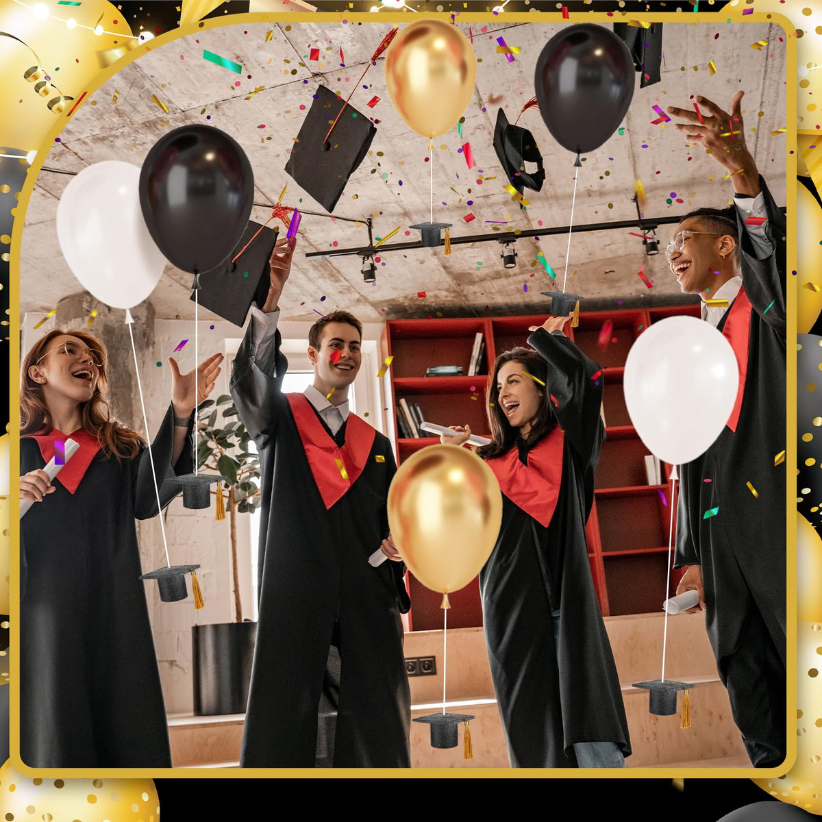 Cinnvoice graduation party decor balloon weight elevates event tables and displays.