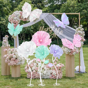 Cinnvoice pastel butterfly decoration 20 inch for soft romantic settings.