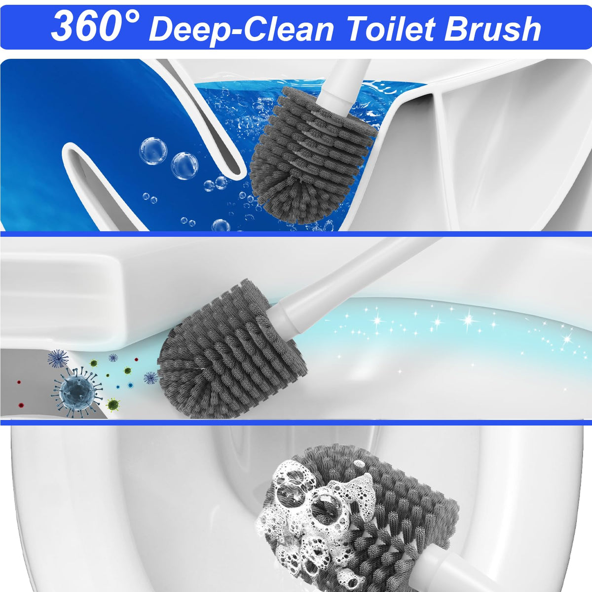 Cinola crevice scrubber reaches under rims and edges easily