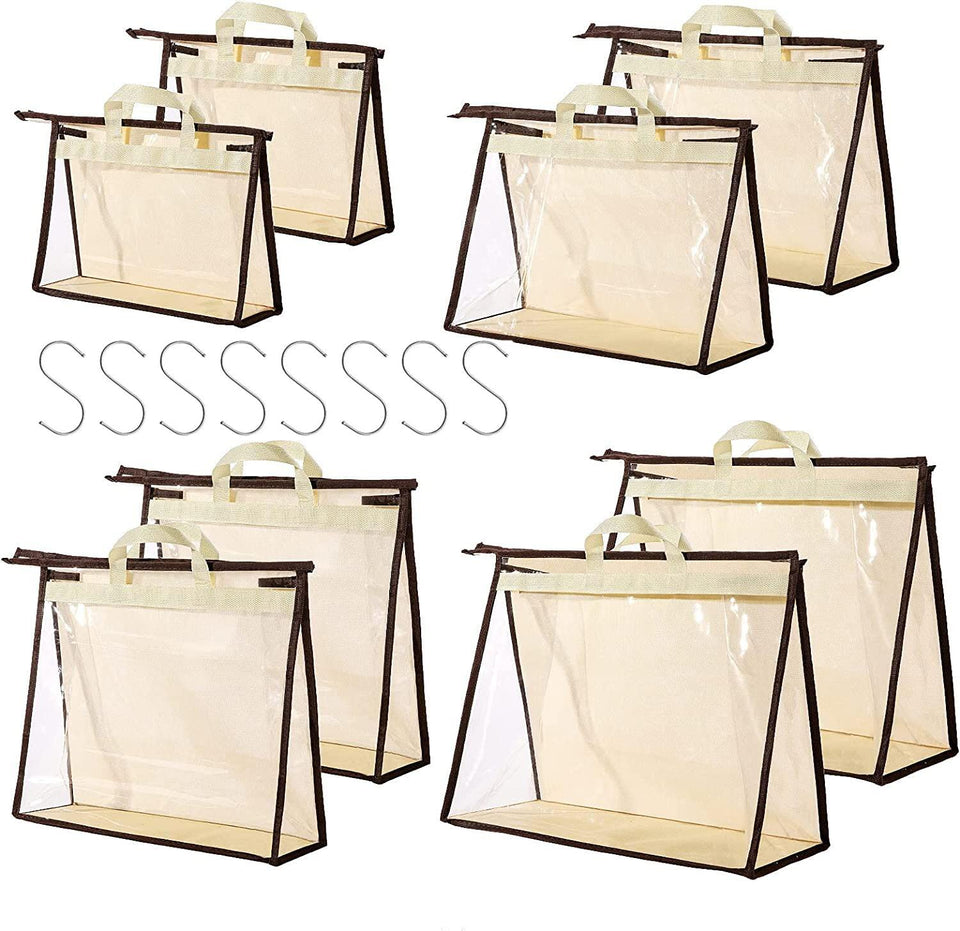 CINPIUK clear purse storage bag set front view for quick identification.