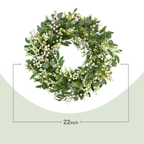 Cir Oases front door wreath decorates windows with seasonal charm and welcoming warmth.