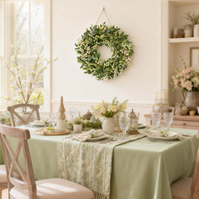 Cir Oases sheltered outdoor display withstands seasonal decor with durability.