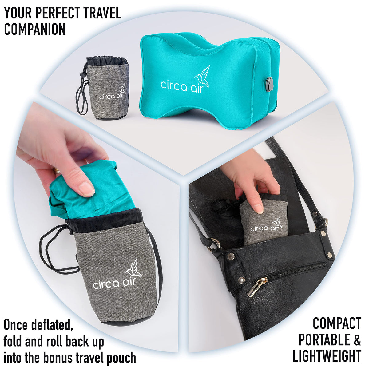 Soft TPU fabric on Circa Air knee pillow feels gentle against skin.