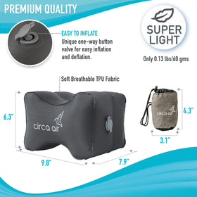 Push-button valve enables quick inflation for effortless setup with Circa Air