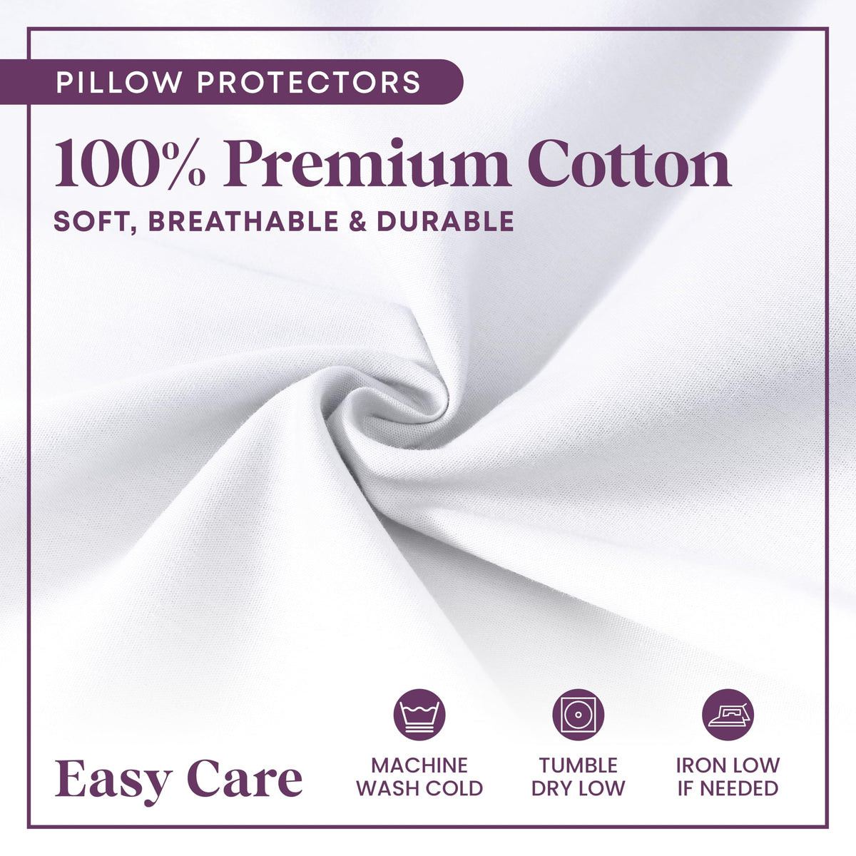 CirclesHome breathable pillow protector helps cool nights and quiet sleeping.