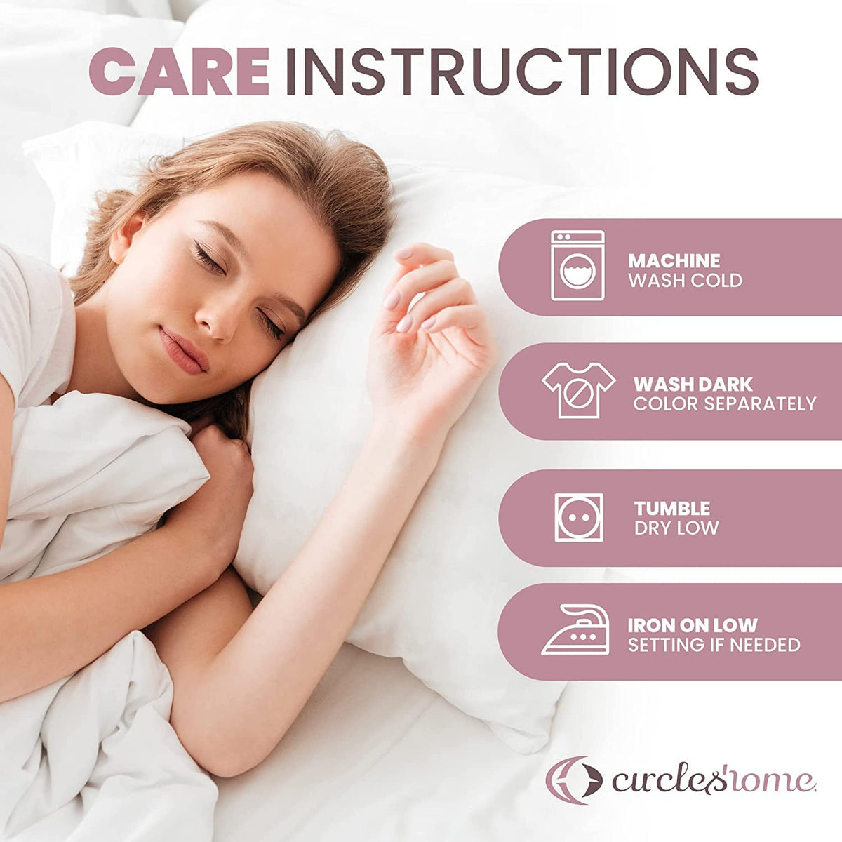 CirclesHome feather-control protector aids pillow stuffing or feather-free pillows.