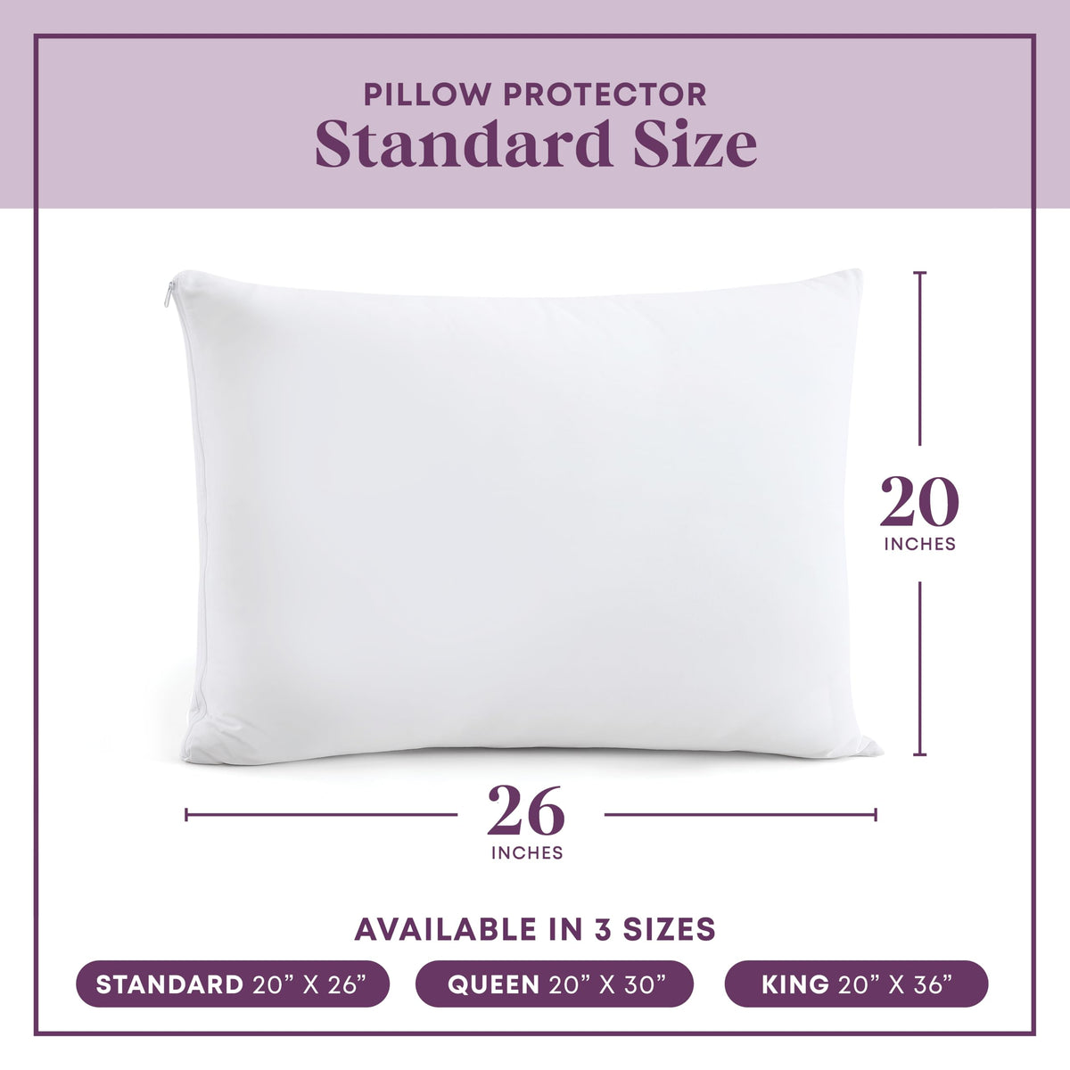 CirclesHome pillow protector noiseless fabric reduces night-time rustle.