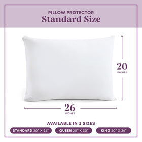 CirclesHome pillow protector noiseless fabric reduces night-time rustle.