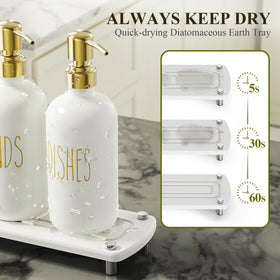 Cisily ceramic sponge holder keeps brushes within reach