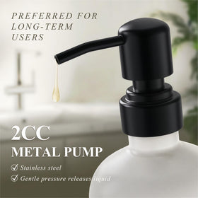 Cisily hand soap dispenser keeps counters tidy for quick hand washing.