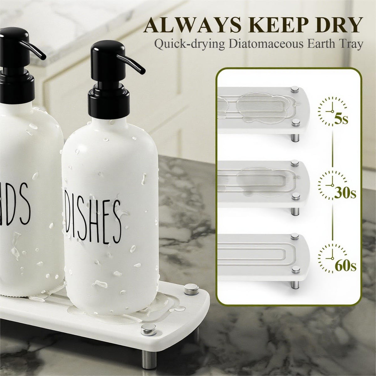 Cisily instant dry tray speeds air-drying and reduces clutter.
