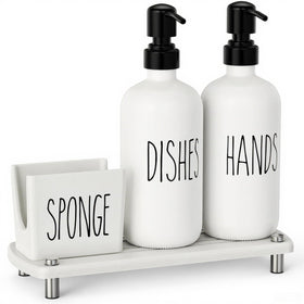 Cisily stone drying tray creates a tidy sink area after washing.