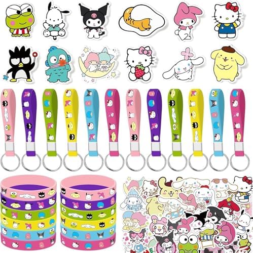 Citrine Garden 86Pcs Kitty party supplies for cohesive Hello Kitty decorations.