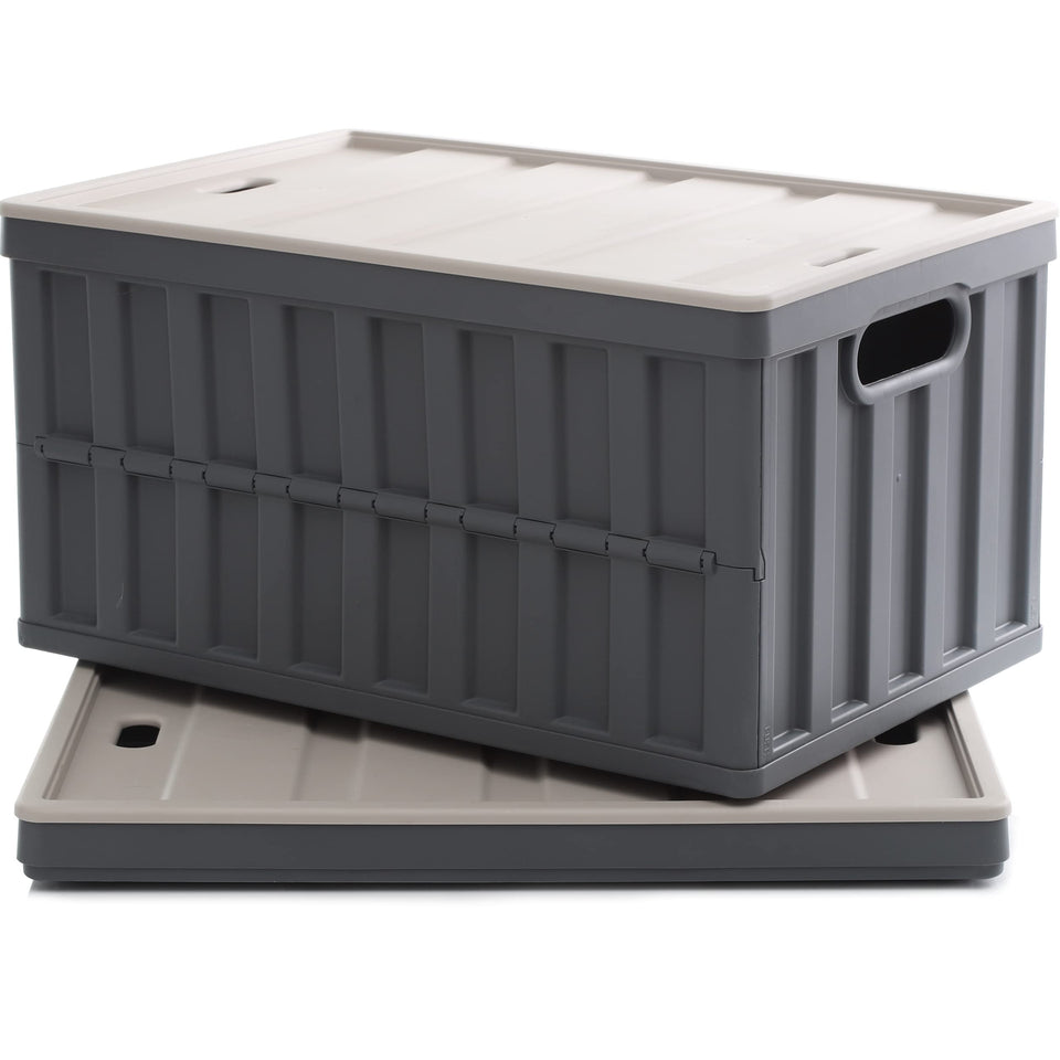 Citylife 64L collapsible storage bin with lid for organized garage or trunk