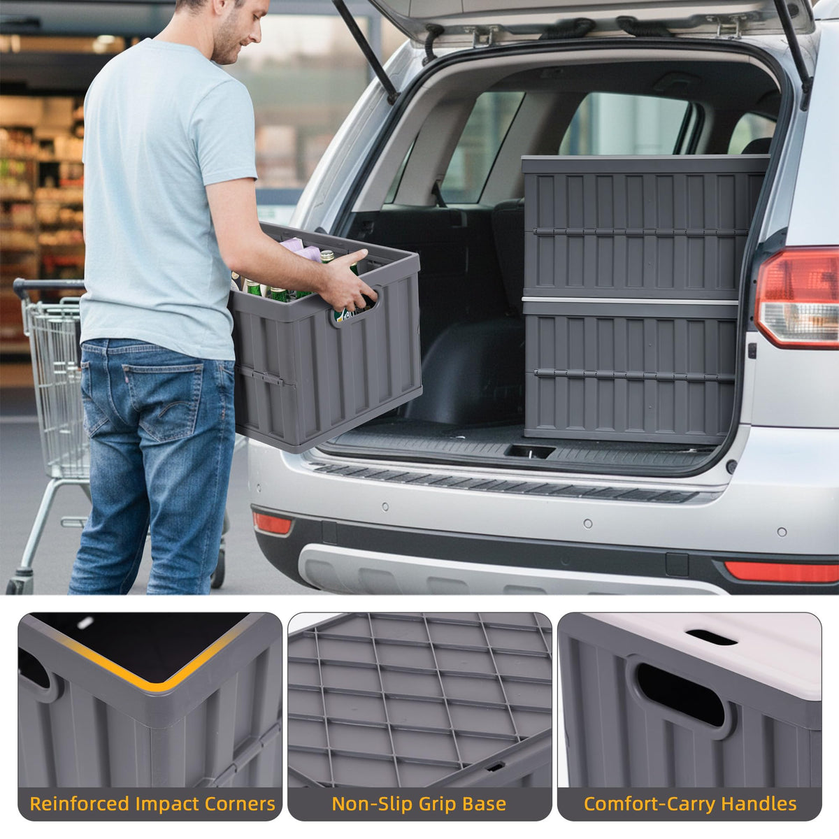 Citylife 64L bin with dimensions 23.35in by 15.28in by 12.01in
