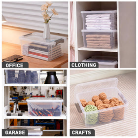 Citylife lid interlocking design secures full bins on shelves for stability.