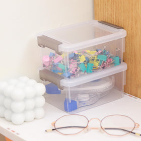 Citylife small storage bin set ideal for screws, pushpins, and hair accessories.