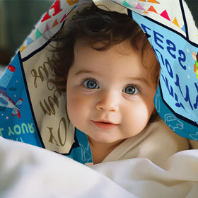 CIUGOIG birthday decor blanket doubles as a keepsake gift