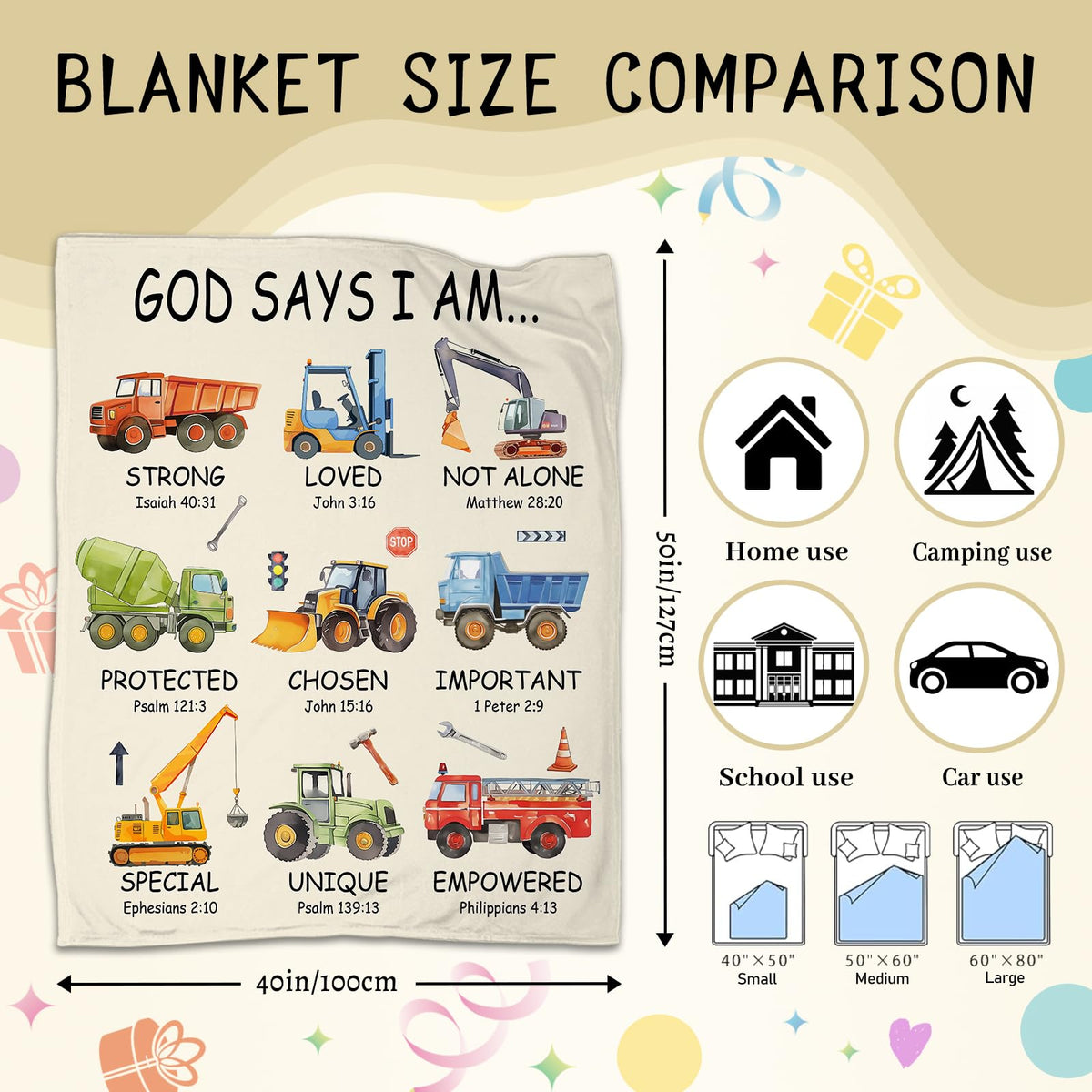 CIUGOIG construction truck design brings kid-friendly appeal with a faith message.