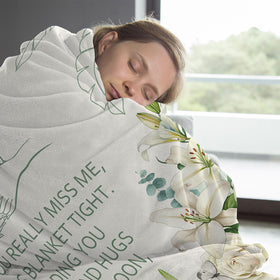 CIUGOIG miscarriage memorial blanket on bed complements bedroom decor for cozy evenings.