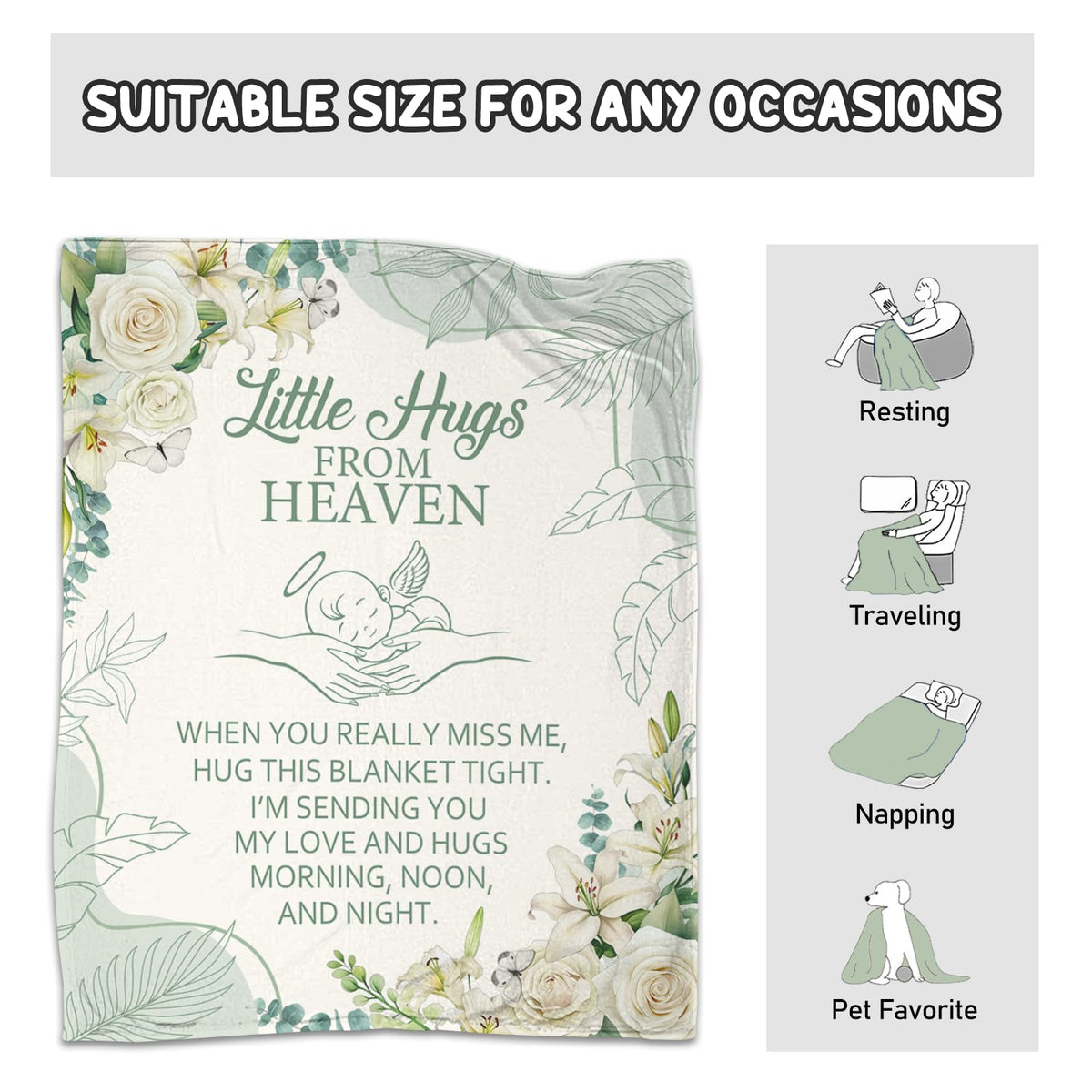 CIUGOIG miscarriage memorial blanket gift-ready packaging for thoughtful condolence gestures.
