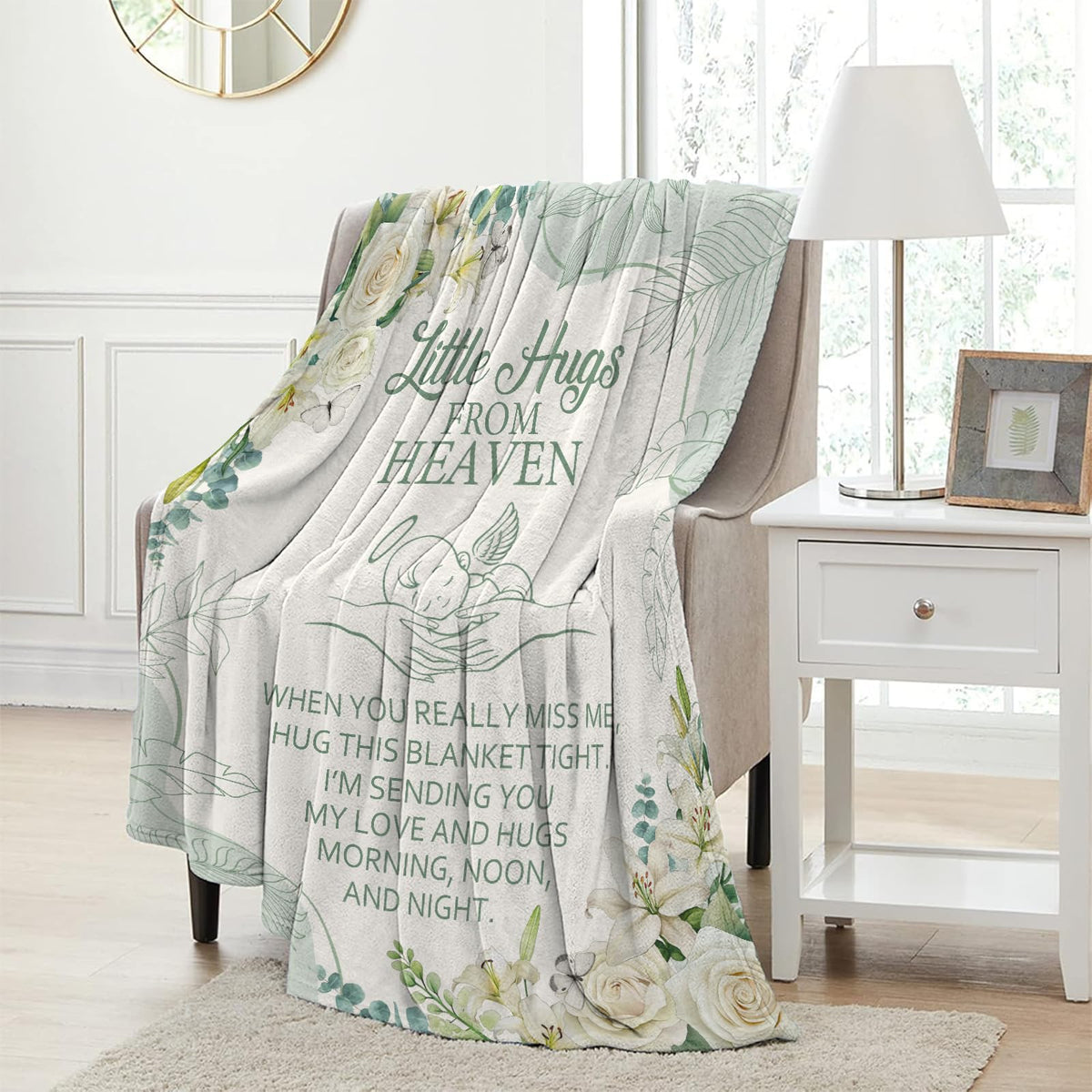 CIUGOIG miscarriage memorial blanket for travel or car journeys, offering warmth on the go.