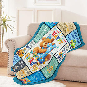 CIUGOIG teddy bear pattern blanket enhances nursery decor with playful charm