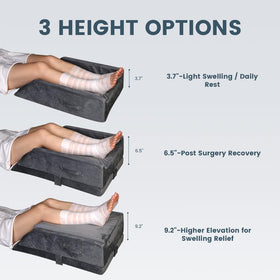 CIVJET triple-layer memory foam base delivers durable, contouring leg support.